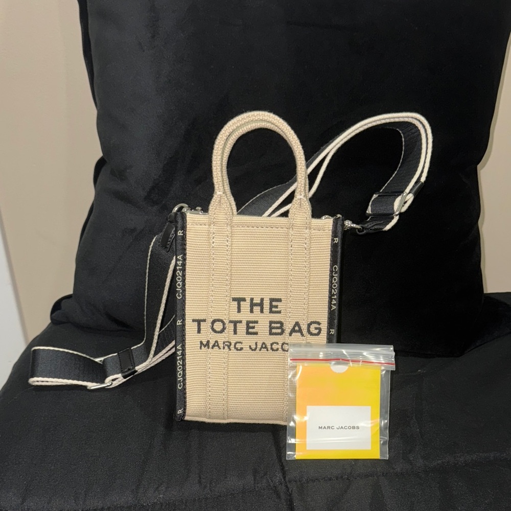 Marc Jacobs Black and Tan Mini Tote